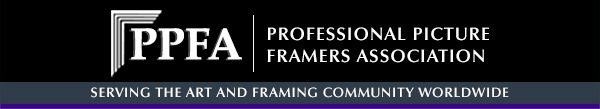 PPFA - New A black and white logo for professional framers.