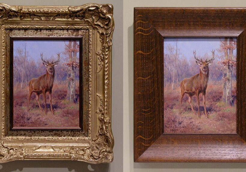 how-to-frame-paintings-Rosa-Bonheur-before-and-after